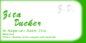zita ducker business card